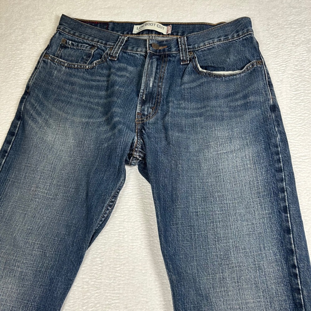 Levis 527 Low Boot Cut Jeans Y2K Dark Wash Denim Mens 33x30 Blue Cotton Vintage
